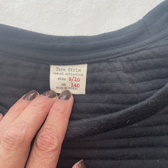 Zara Black “Merci” Sweater Size 9/10 - Picture 5 of 6